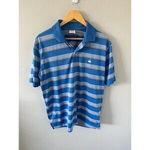 Brooks Brothers Dri Fit Golf Polo Shirt Mens Size Medium‎ Blue Striped